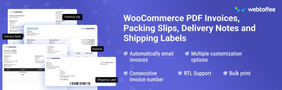 Woocommerce Pdf Invoices Packing Slips Delivery Notes Shipping Labels