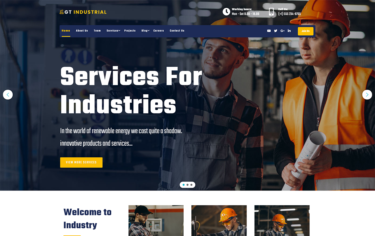 Gt-Industrial-Free-Wordpress-Theme