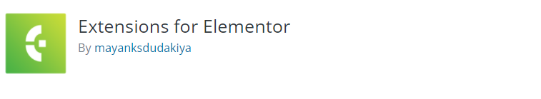 Extensions For Elementor
