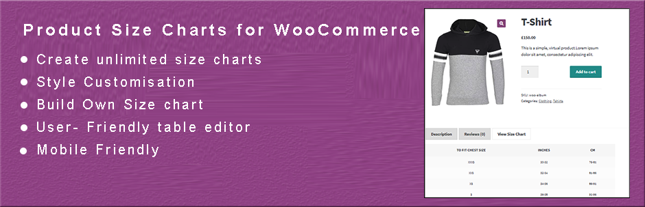 Product Size Charts Plugin For Woocommerce