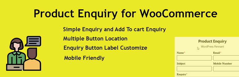 Product Enquiry For Woocommerce Plugin