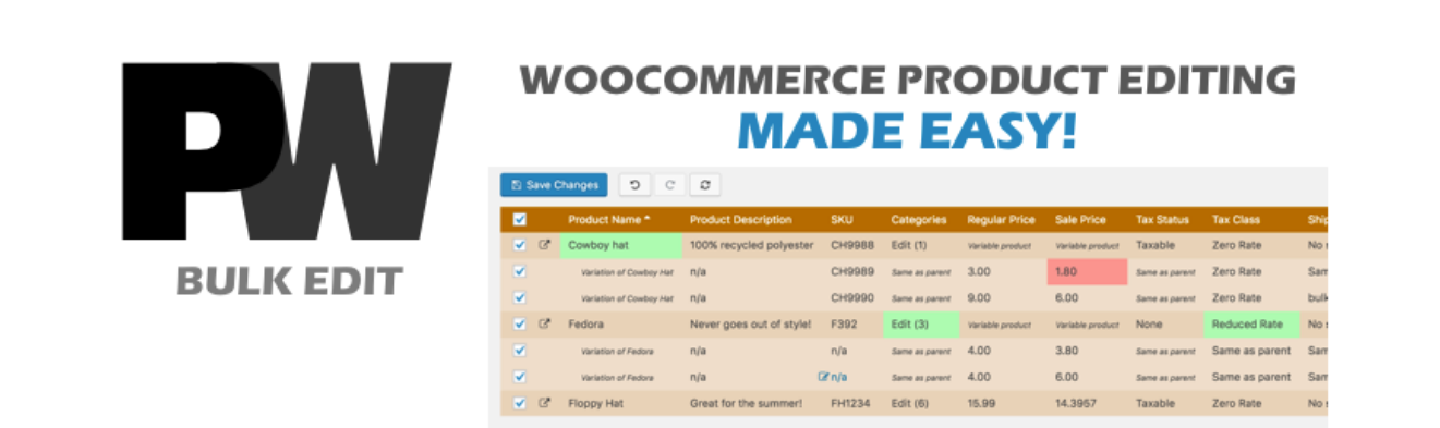 Pw Woocommerce Bulk Edit