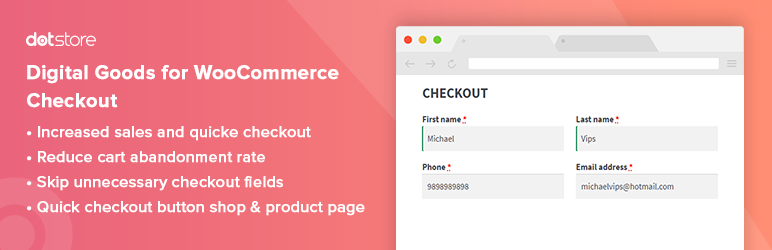 Digital Goods For Woocommerce Checkout