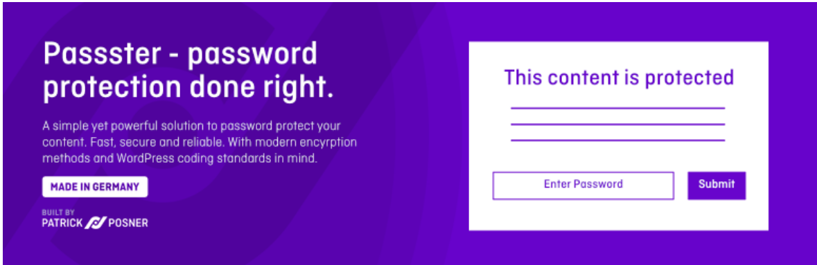 Wordpress Password Protect Plugin: Passster