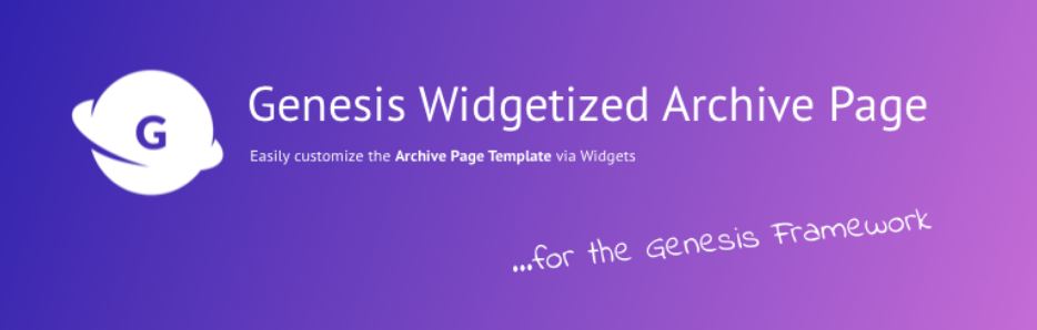 Genesis Widgetized Archive