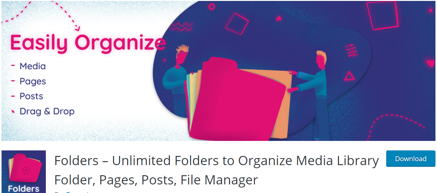 Folders – Unlimited Folders to Organize Media Library Folder, Pages, Posts, File Manager