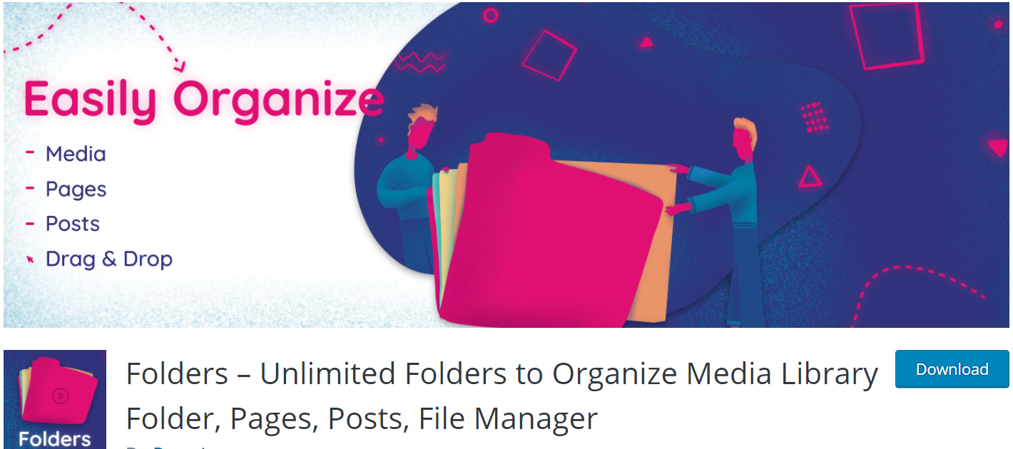 Folders – Unlimited Folders To Organize Media Library Folder, Pages, Posts, File Manager