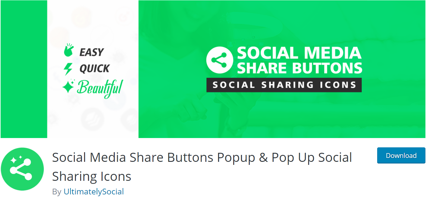 Social Media Share Buttons Popup & Pop Up Social Sharing Icons