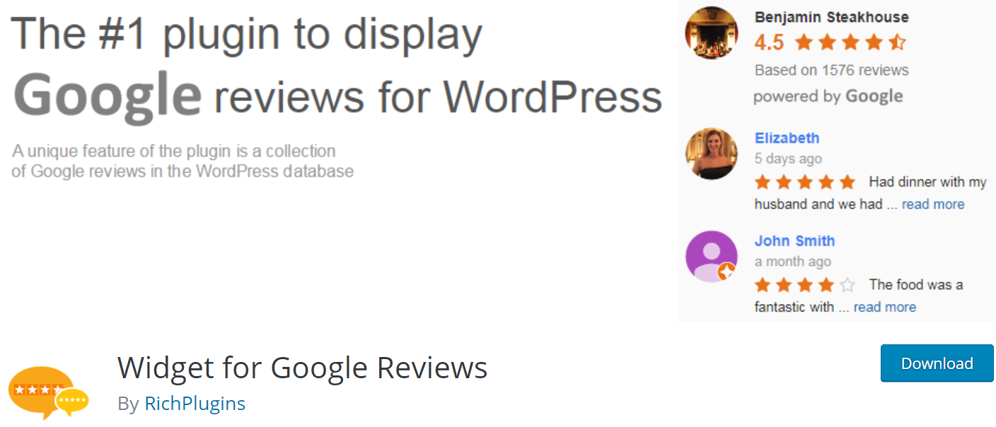 Widget For Google Reviews