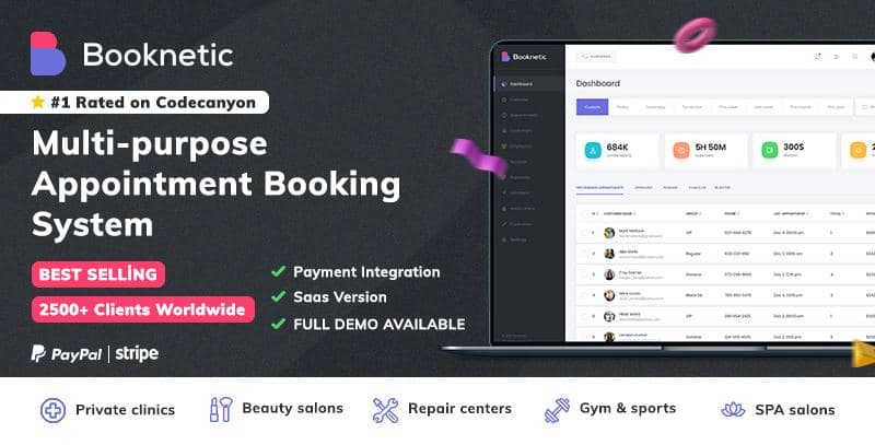 Booknetic - Multi-Purpose Appointment Booking System