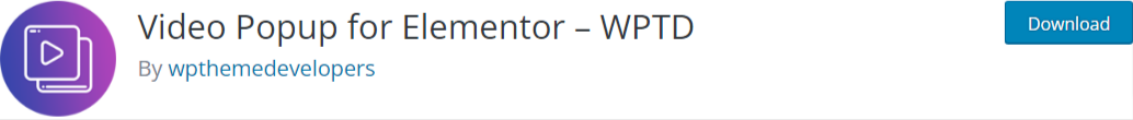 Video Popup For Elementor – Wptd