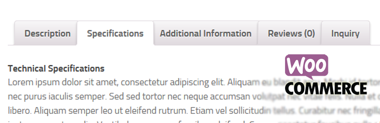 Woocommerce Product Tabs