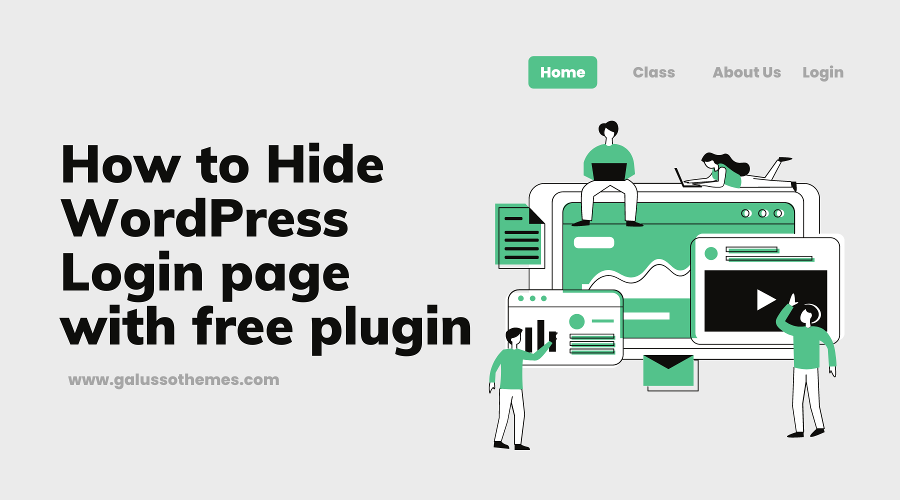How to Hide WordPress Login Page with free plugin 2024 GalussoThemes