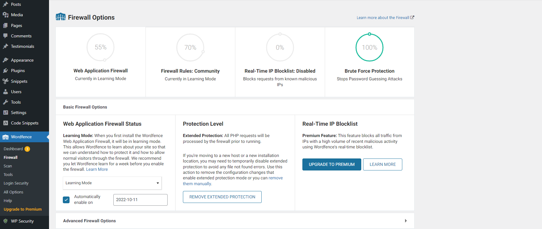 Wordfence Review Feature