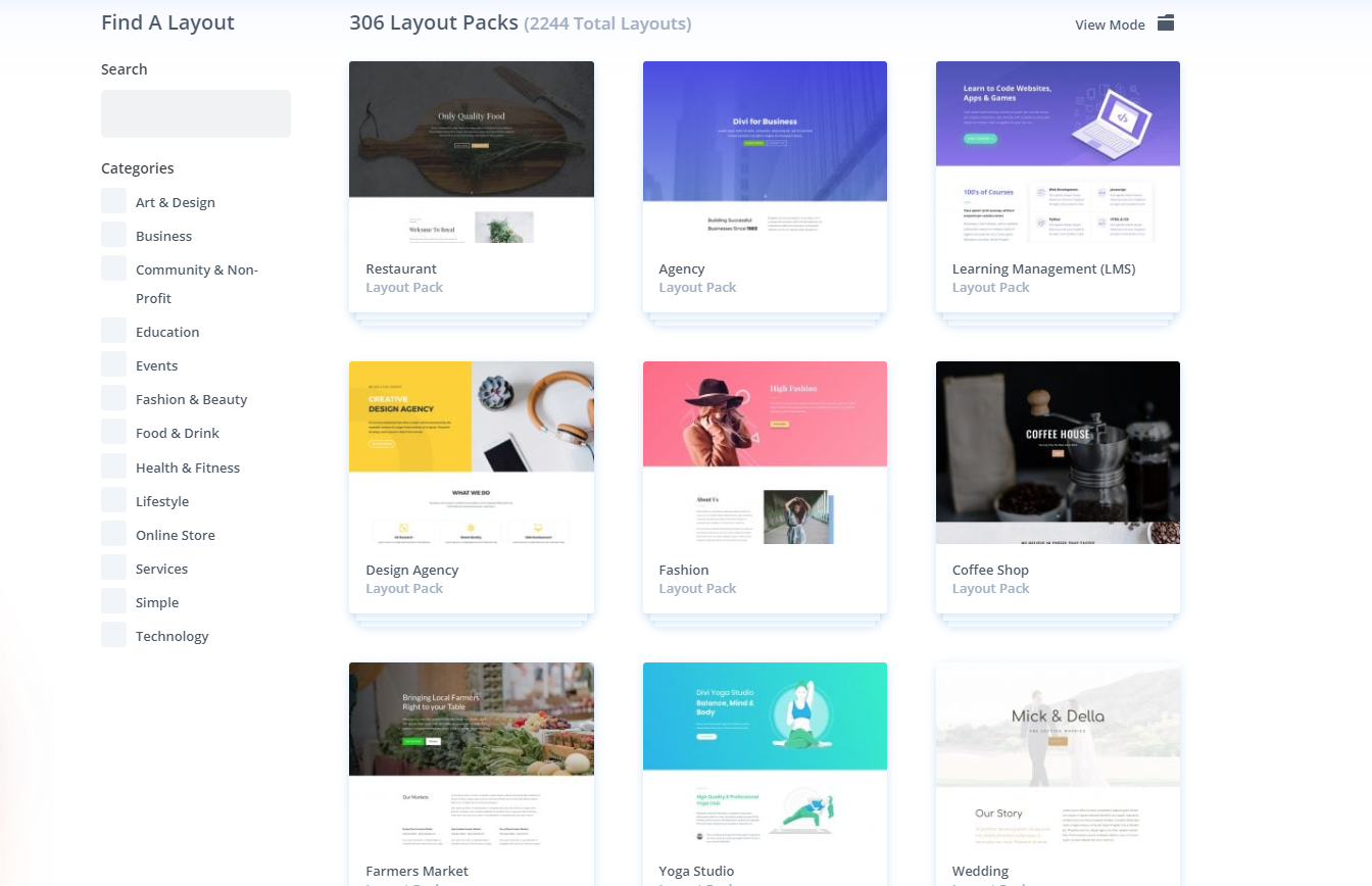 Divi Layouts By Elegant Themes