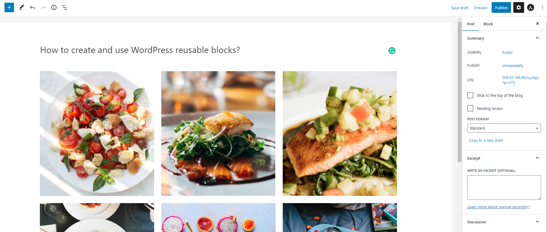 Create And Use Wordpress Reusable Blocks 1