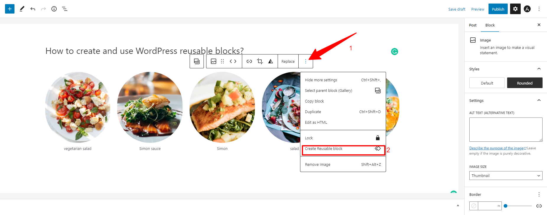 Create And Use Wordpress Reusable Blocks 3