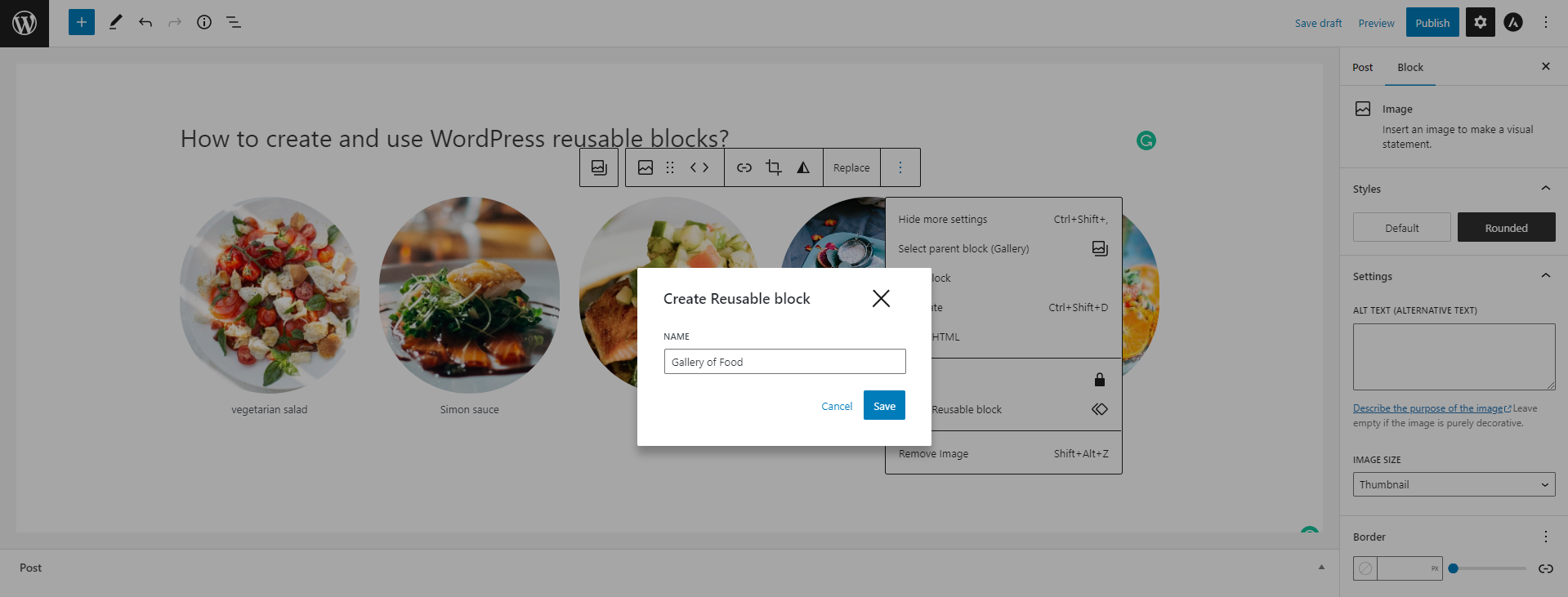 Create And Use Wordpress Reusable Blocks 4