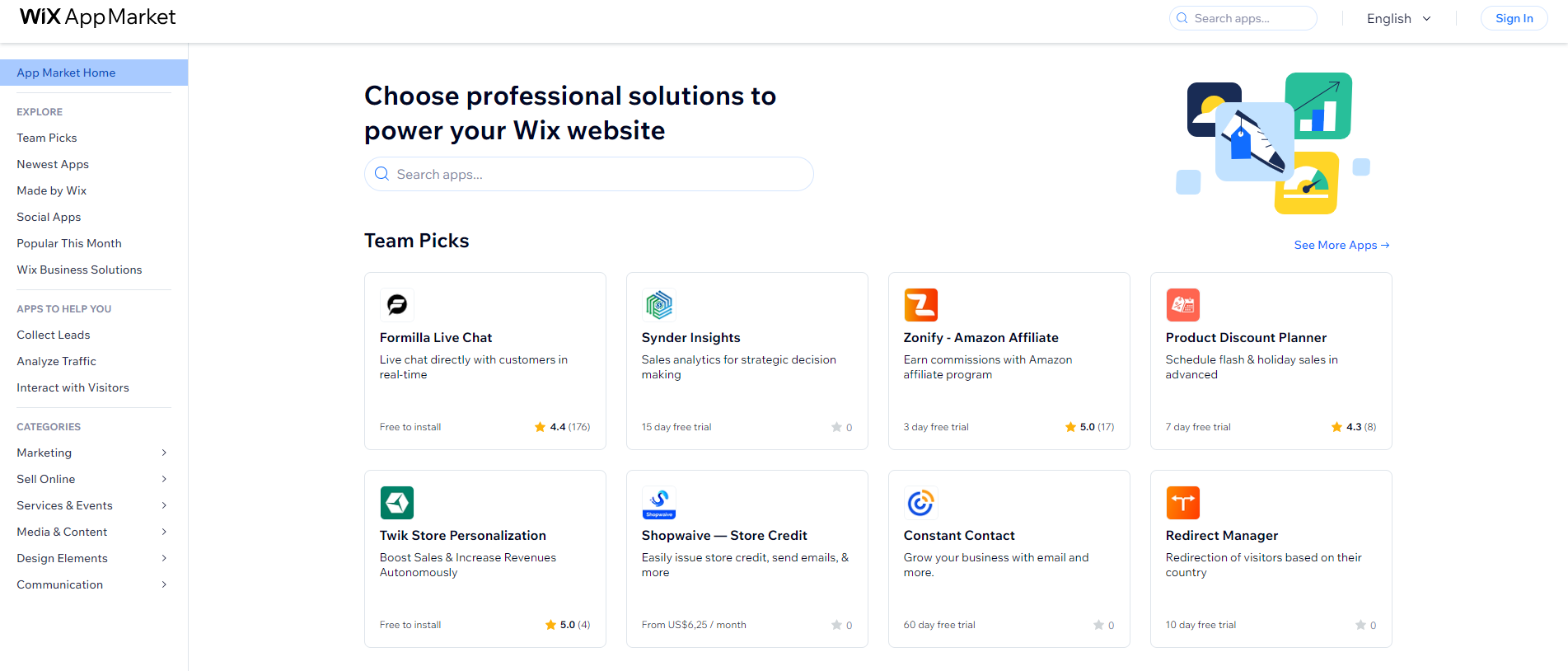 Wix App Market