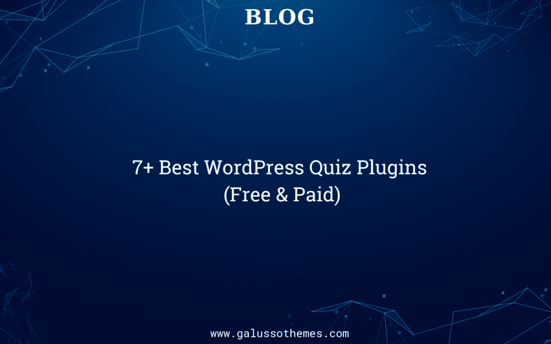 7+ Best WordPress Quiz Plugins (Free & Paid)