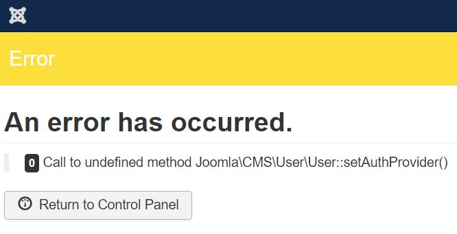 Call to Undefined Method