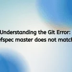 error src refspec master does not match any