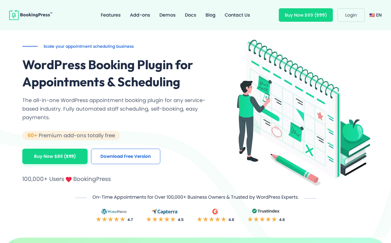 bookingpress homepage