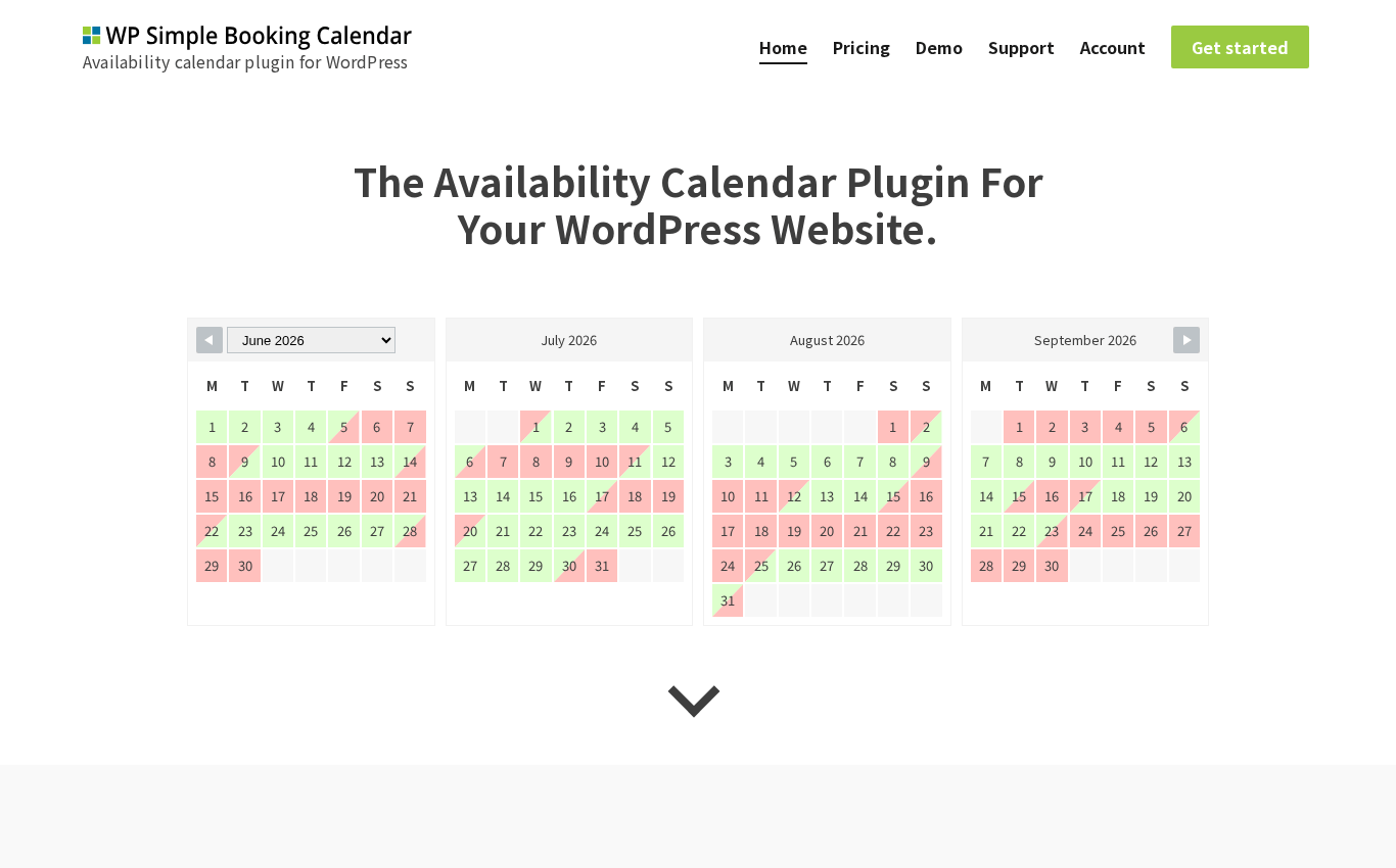 wp simple booking calendar